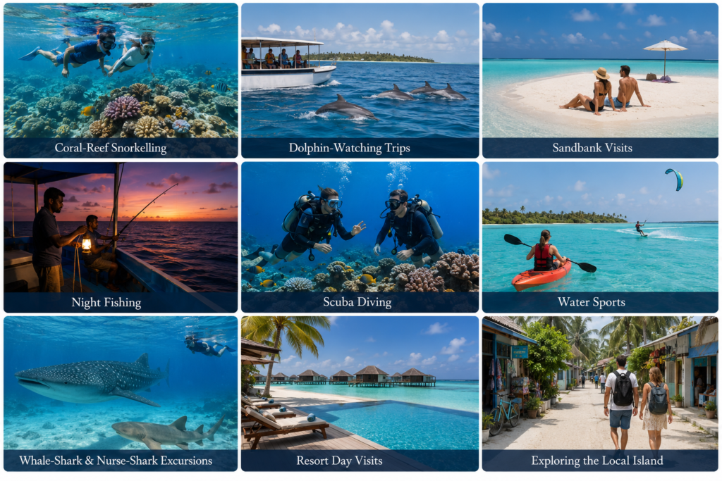 Popular activities and excursions available from Maafushi